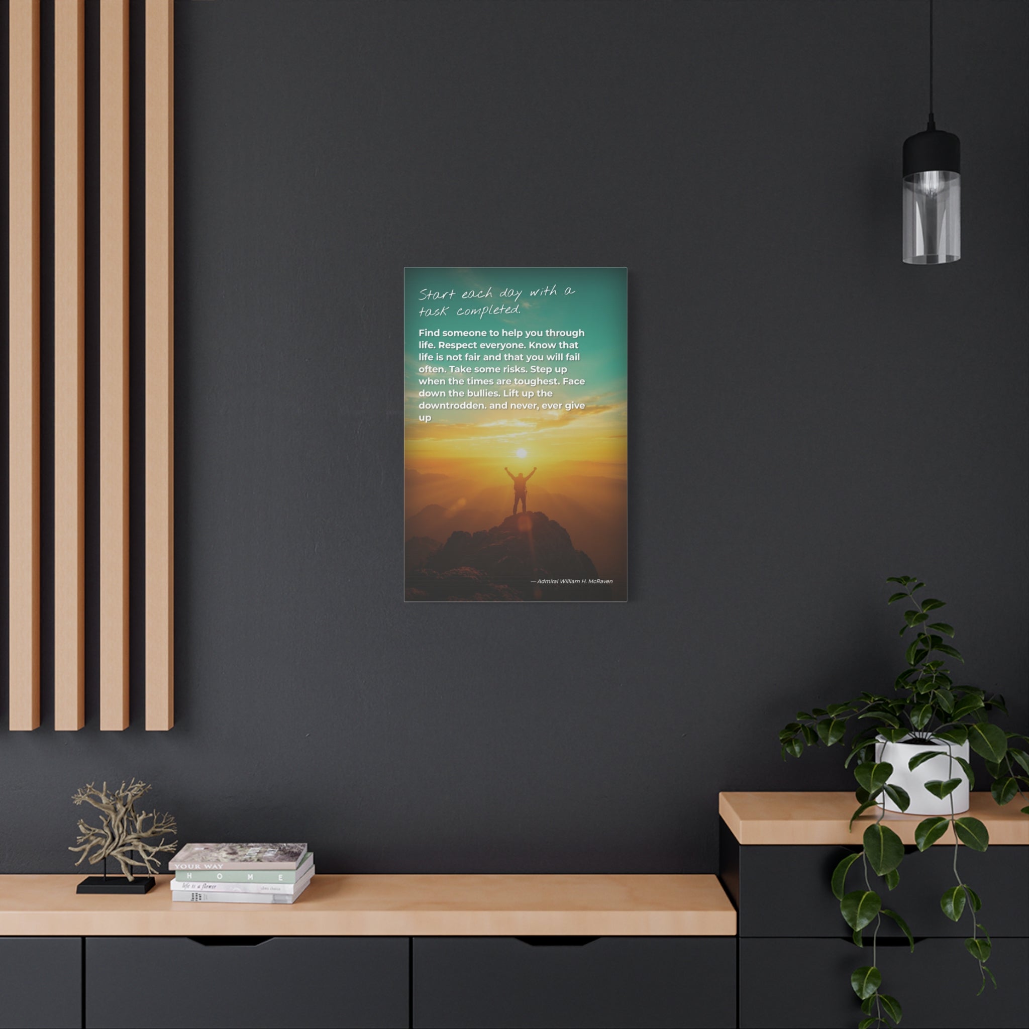 Navy Seal quote,Inspirational Wall Art Canvas Print, Motivational Home Decor, Uplifting Quote, Living Room Art, Gift for Friends