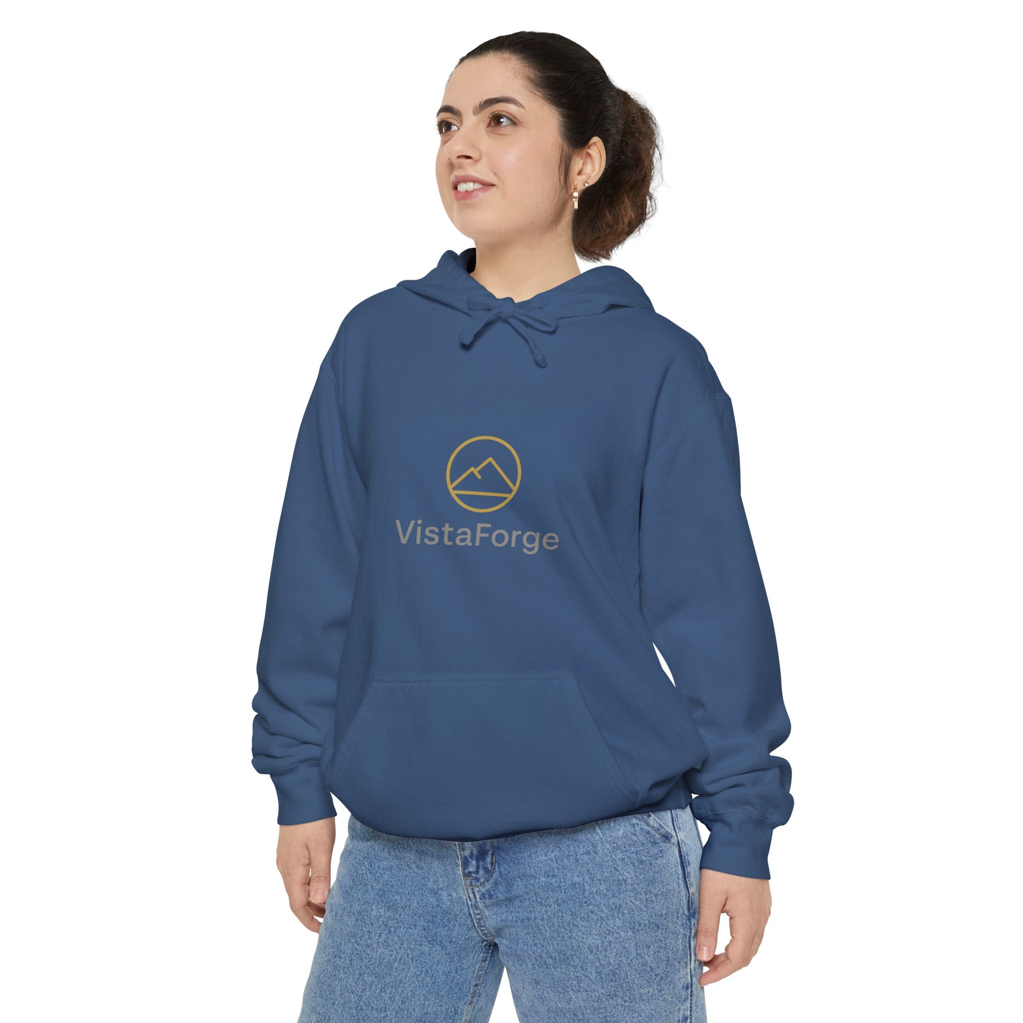 Cozy Mountain Logo Hoodie | Unisex Garment-Dyed Sweatshirt for Adventurers, Outdoor Lovers, Gift for Him/Her, Casual Wear, Autumn Fashion
