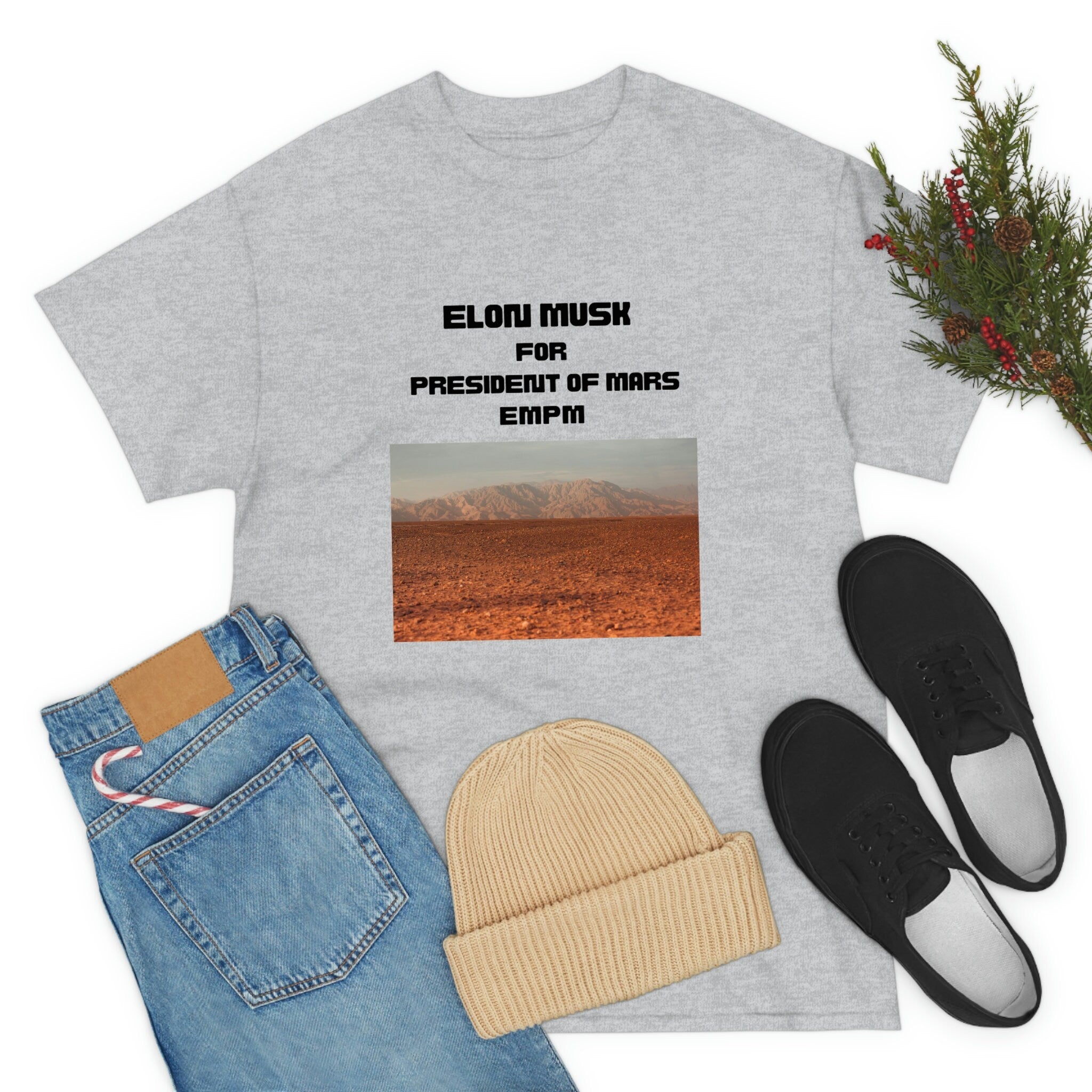 Elon Musk for President of Mars Unisex Heavy Cotton Tee