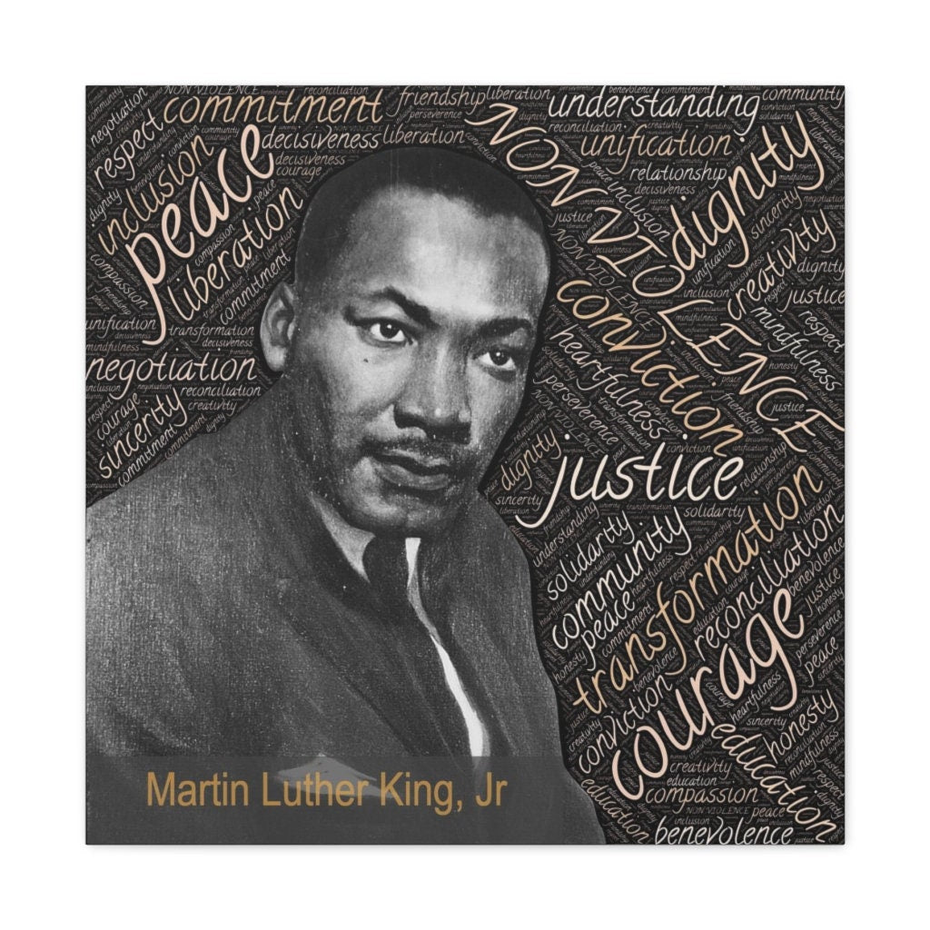 Martin Luther King Jr Canvas Gallery Wrap -inspirational-black civil rights leaders