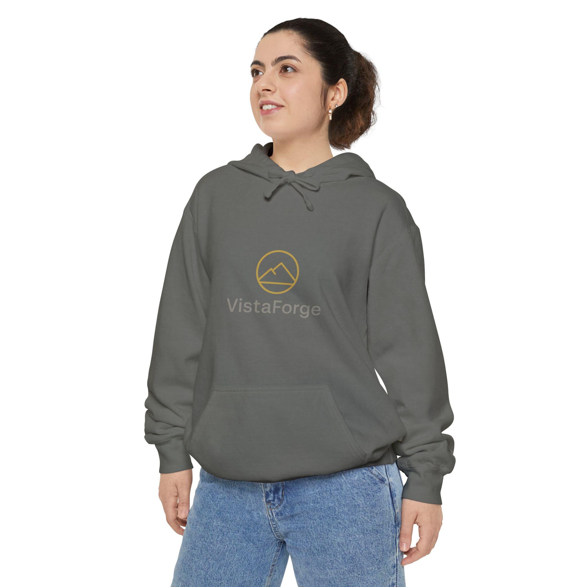 Cozy Mountain Logo Hoodie | Unisex Garment-Dyed Sweatshirt for Adventurers, Outdoor Lovers, Gift for Him/Her, Casual Wear, Autumn Fashion