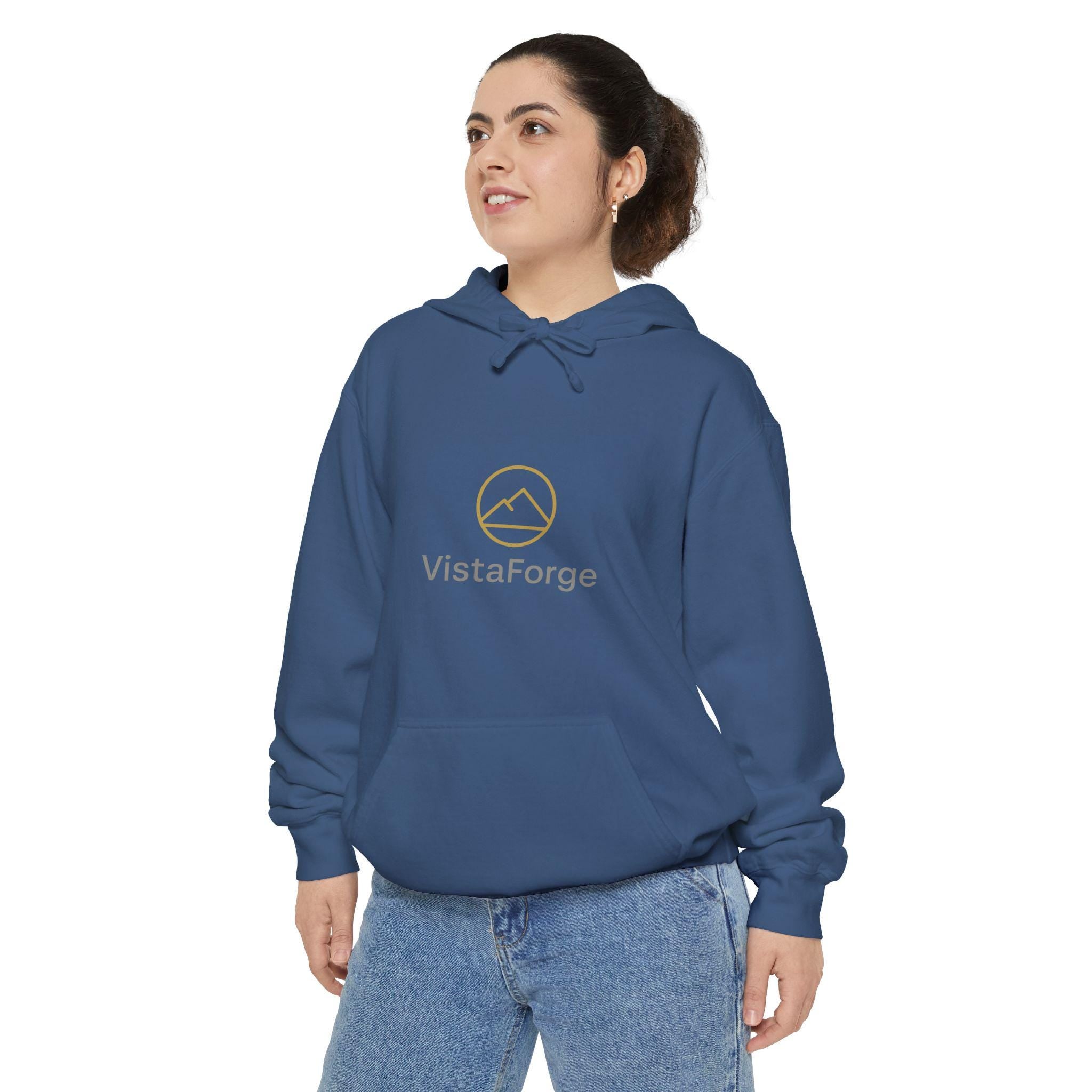 Cozy Mountain Logo Hoodie | Unisex Garment-Dyed Sweatshirt for Adventurers, Outdoor Lovers, Gift for Him/Her, Casual Wear, Autumn Fashion