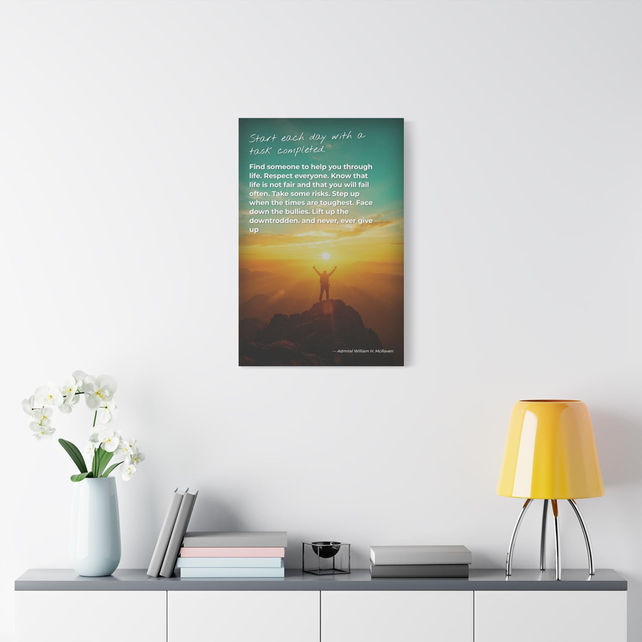 Navy Seal quote,Inspirational Wall Art Canvas Print, Motivational Home Decor, Uplifting Quote, Living Room Art, Gift for Friends