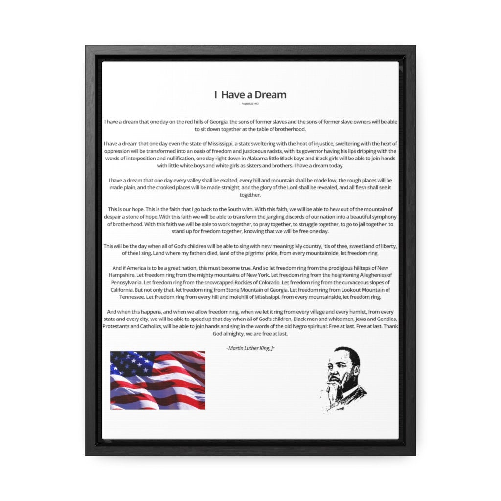 I have a Dream , Martin Luther King Jr Gallery Canvas Wraps, Vertical Frame