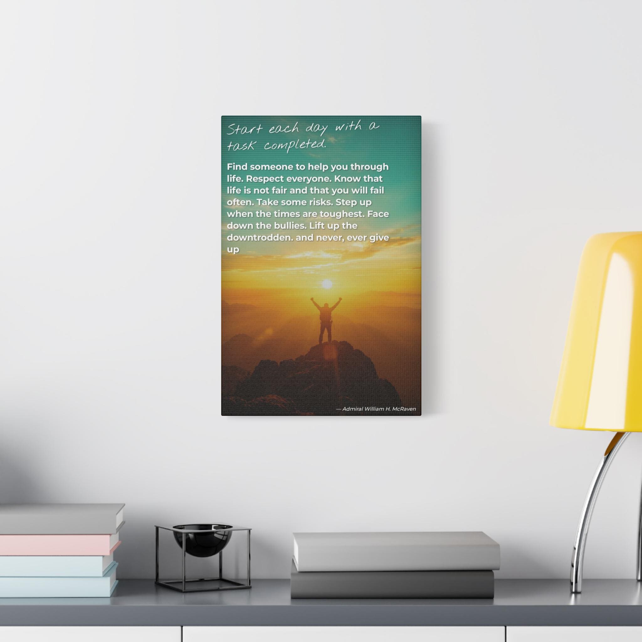Navy Seal quote,Inspirational Wall Art Canvas Print, Motivational Home Decor, Uplifting Quote, Living Room Art, Gift for Friends