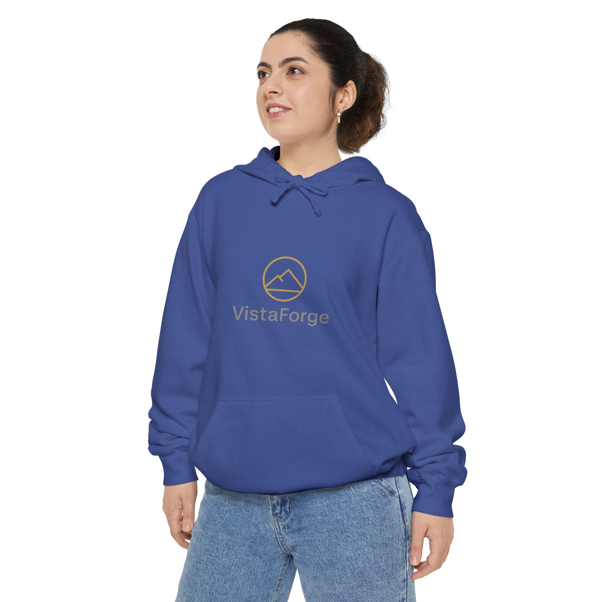 Cozy Mountain Logo Hoodie | Unisex Garment-Dyed Sweatshirt for Adventurers, Outdoor Lovers, Gift for Him/Her, Casual Wear, Autumn Fashion