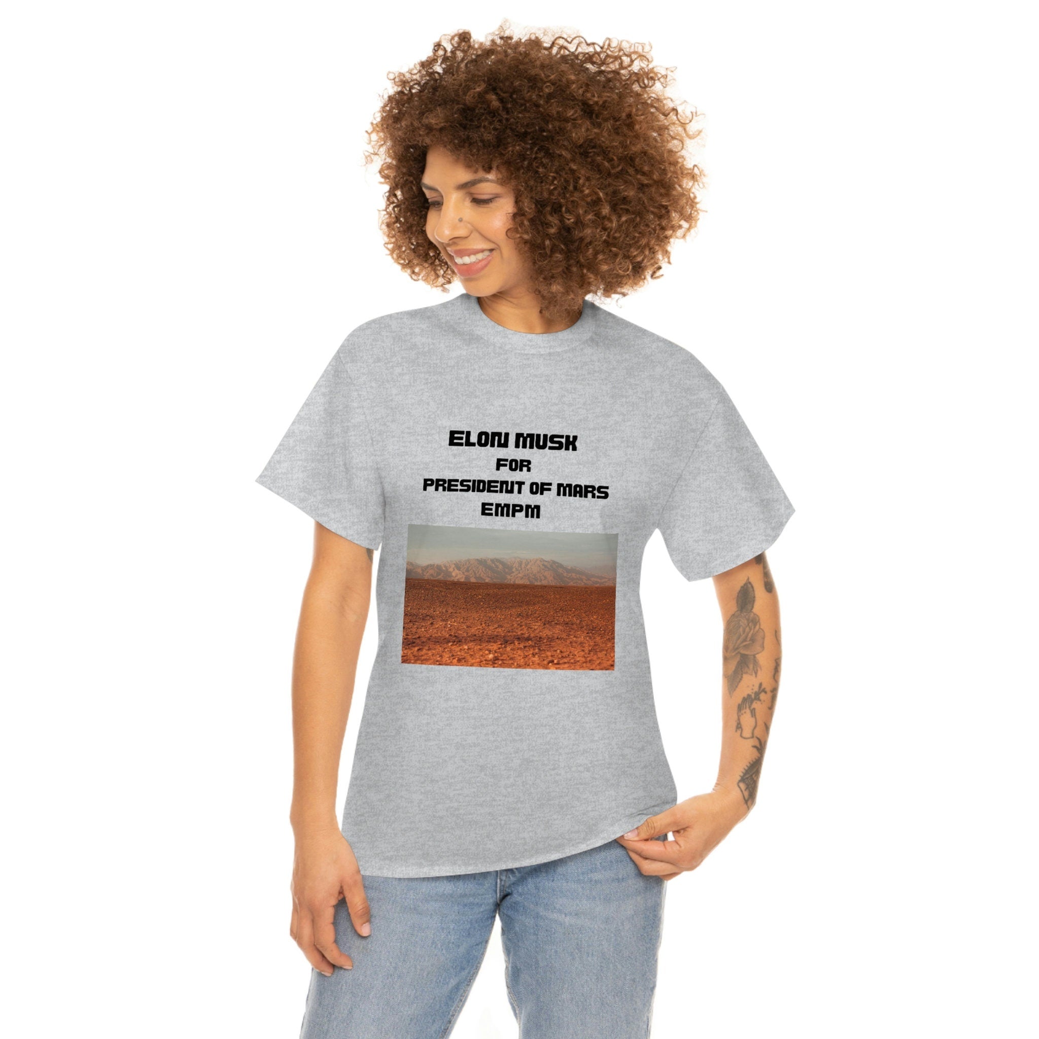 Elon Musk for President of Mars Unisex Heavy Cotton Tee