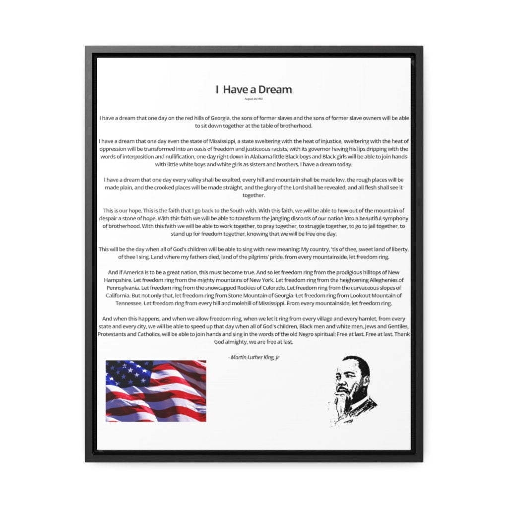 I have a Dream , Martin Luther King Jr Gallery Canvas Wraps, Vertical Frame