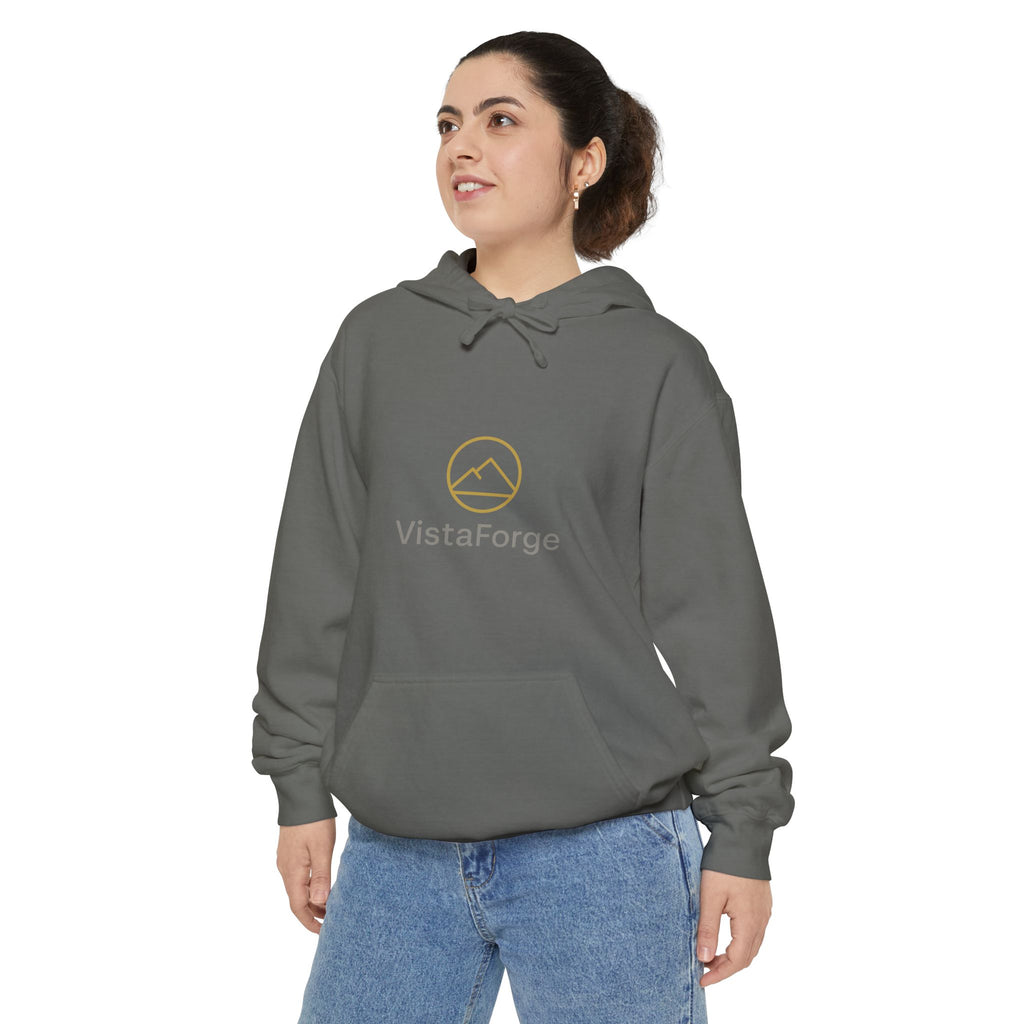 Cozy Mountain Logo Hoodie | Unisex Garment-Dyed Sweatshirt for Adventurers, Outdoor Lovers, Gift for Him/Her, Casual Wear, Autumn Fashion