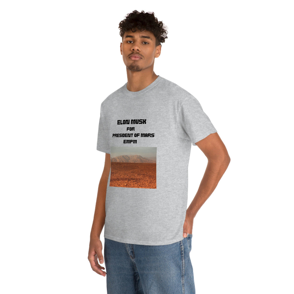 Elon Musk for President of Mars Unisex Heavy Cotton Tee