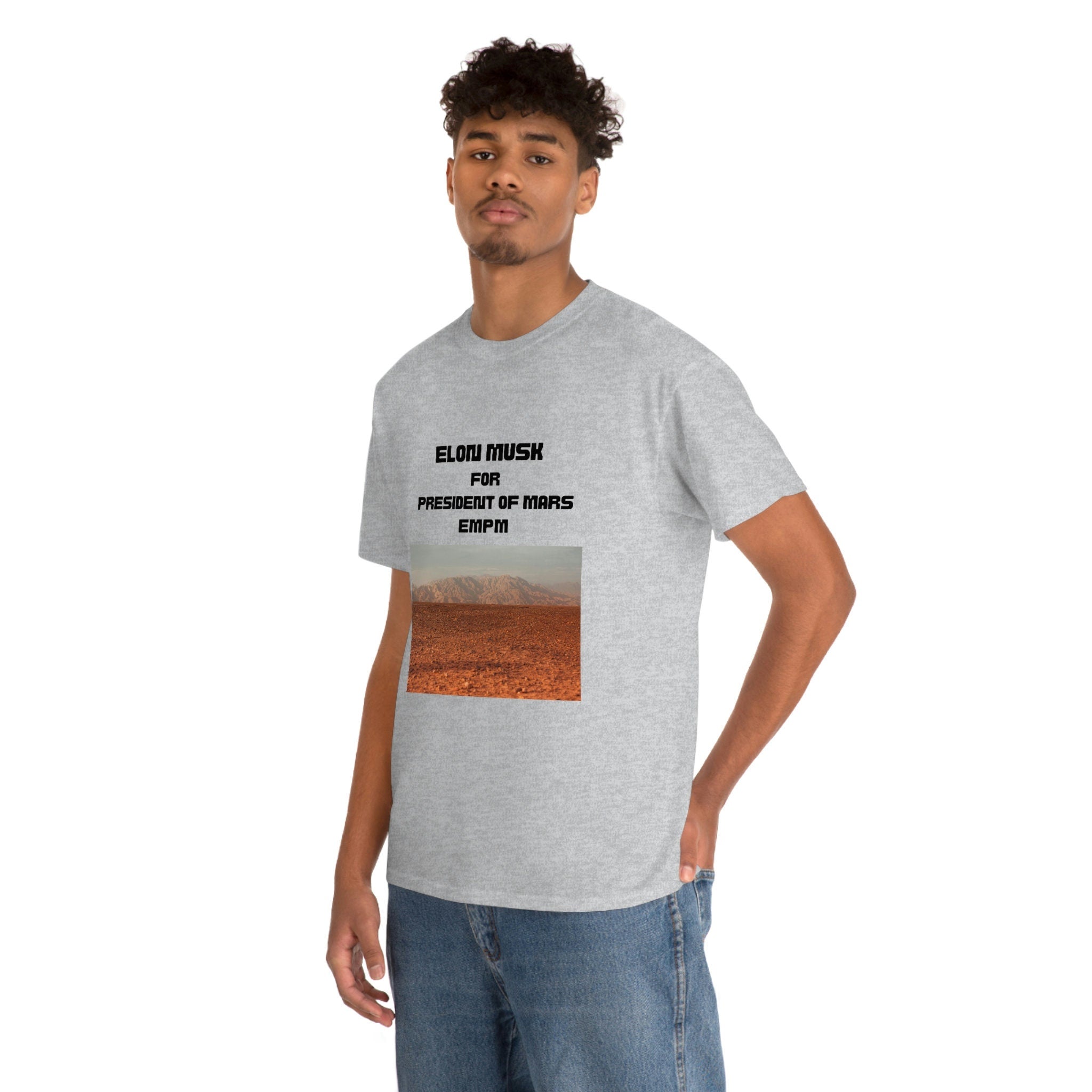 Elon Musk for President of Mars Unisex Heavy Cotton Tee