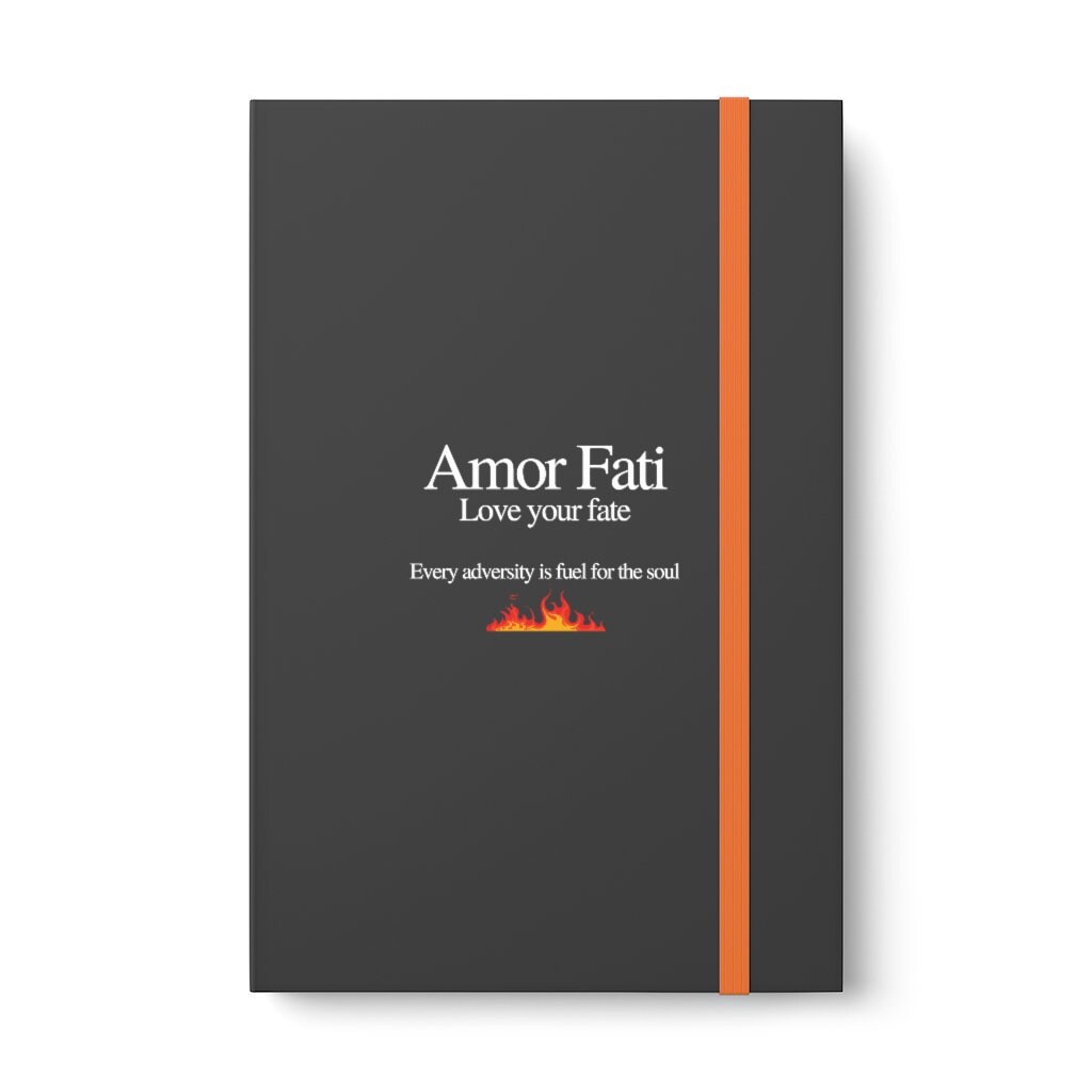 Amor Fati Stoic Color Contrast Notebook - Ruled. Marcus Aurelius