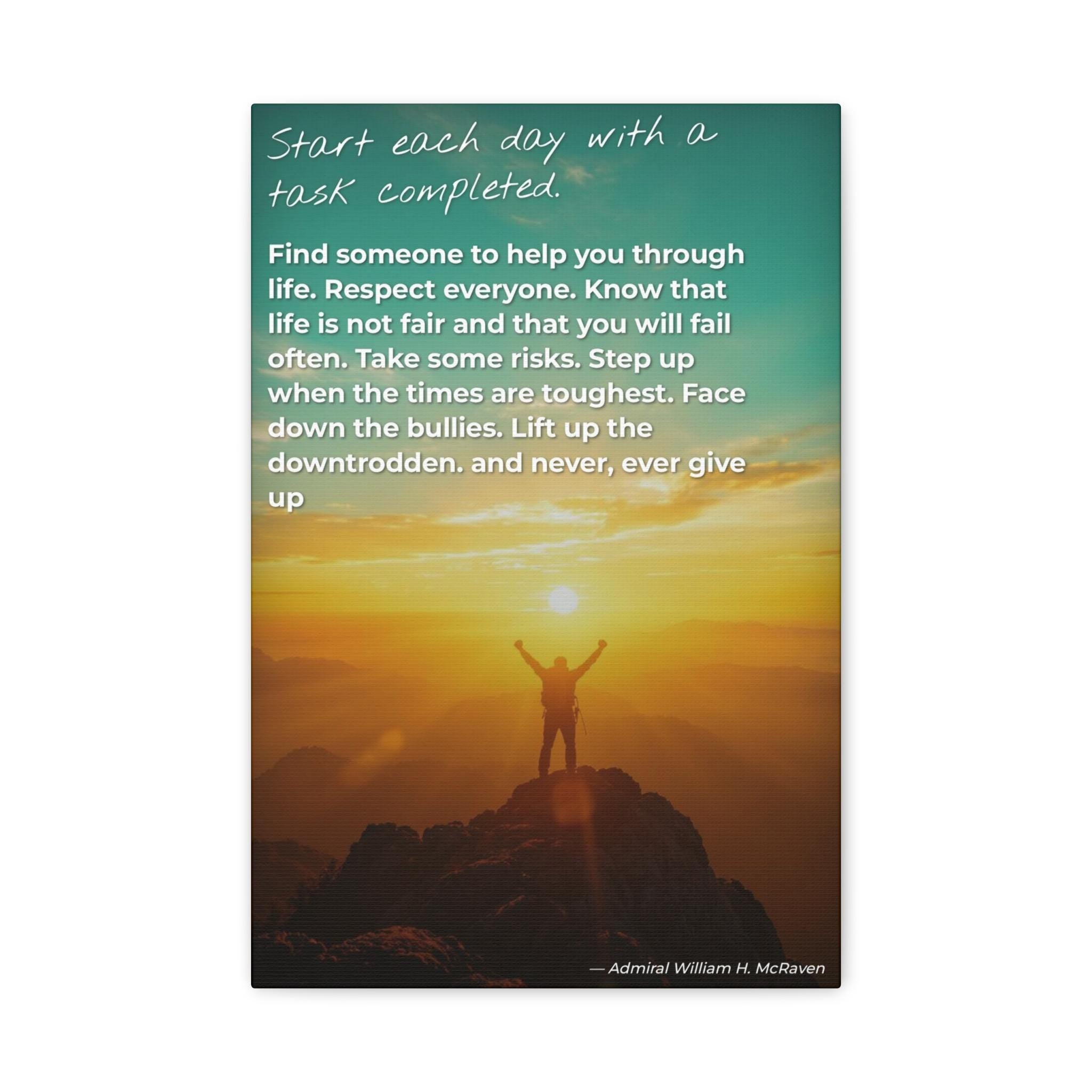 Navy Seal quote,Inspirational Wall Art Canvas Print, Motivational Home Decor, Uplifting Quote, Living Room Art, Gift for Friends