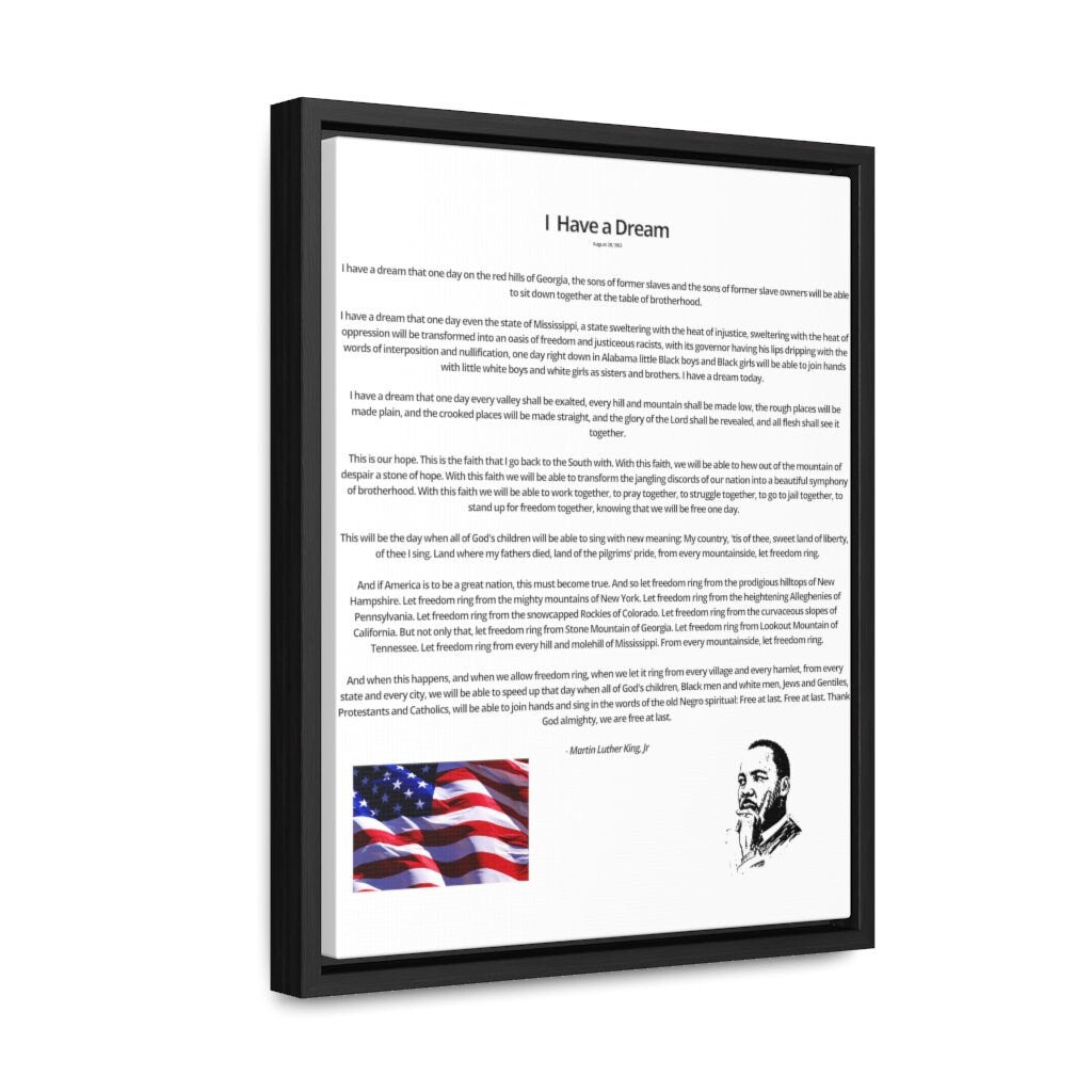 I have a Dream , Martin Luther King Jr Gallery Canvas Wraps, Vertical Frame