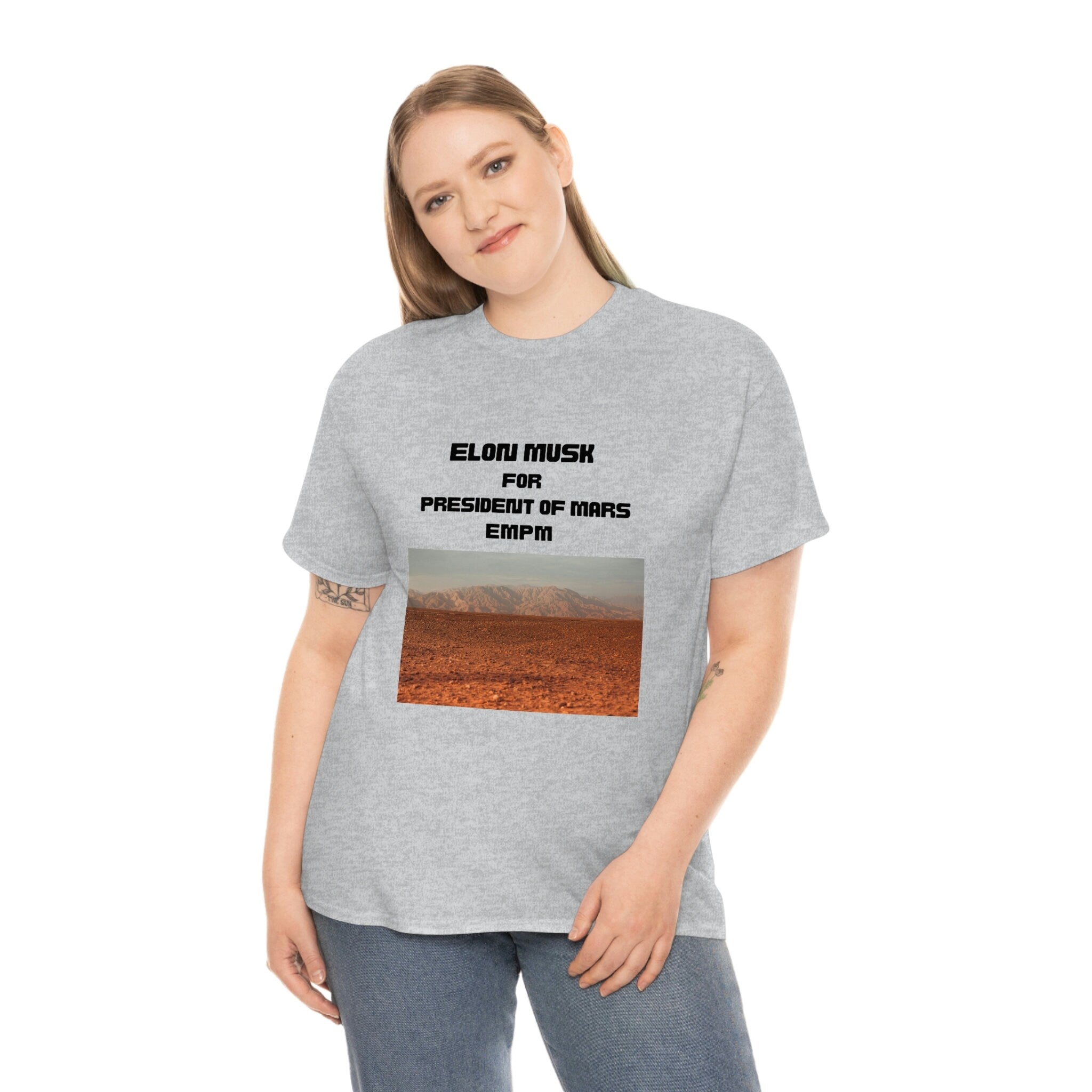 Elon Musk for President of Mars Unisex Heavy Cotton Tee