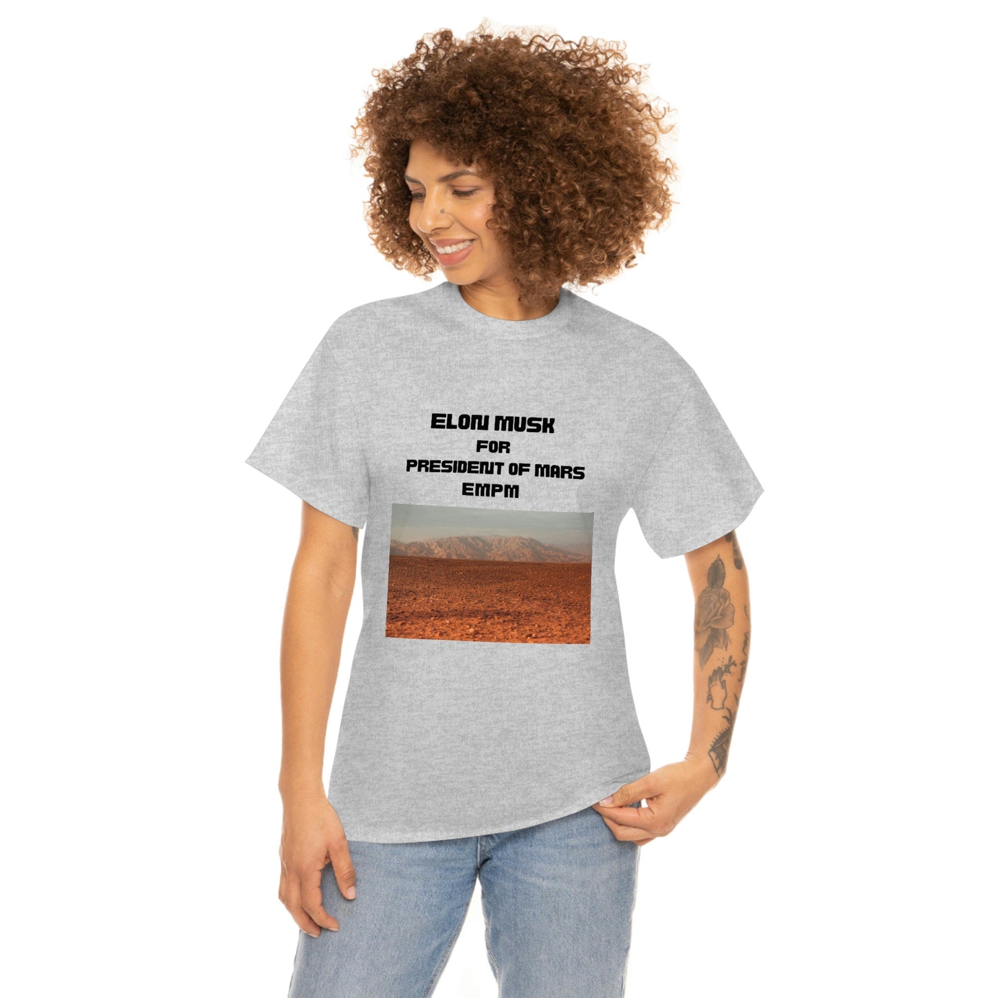 Elon Musk for President of Mars Unisex Heavy Cotton Tee