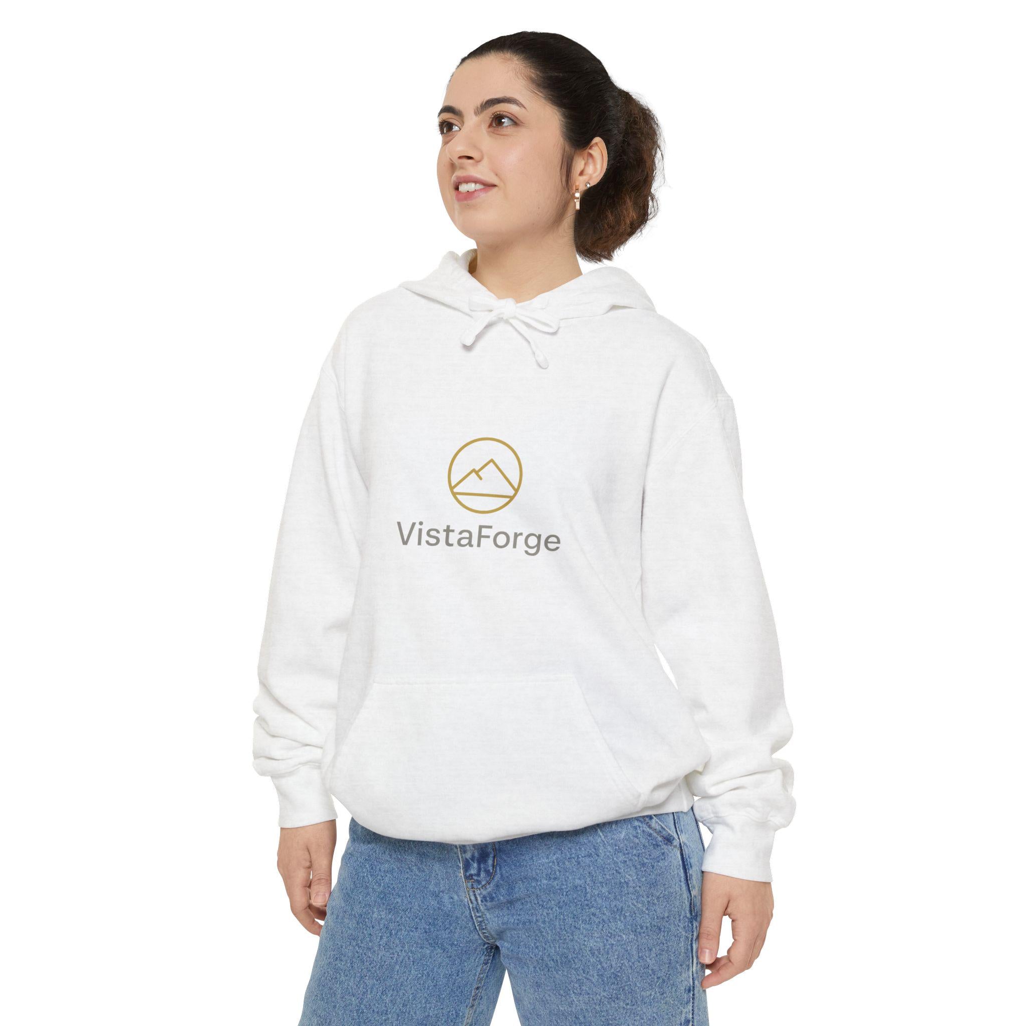 Cozy Mountain Logo Hoodie | Unisex Garment-Dyed Sweatshirt for Adventurers, Outdoor Lovers, Gift for Him/Her, Casual Wear, Autumn Fashion