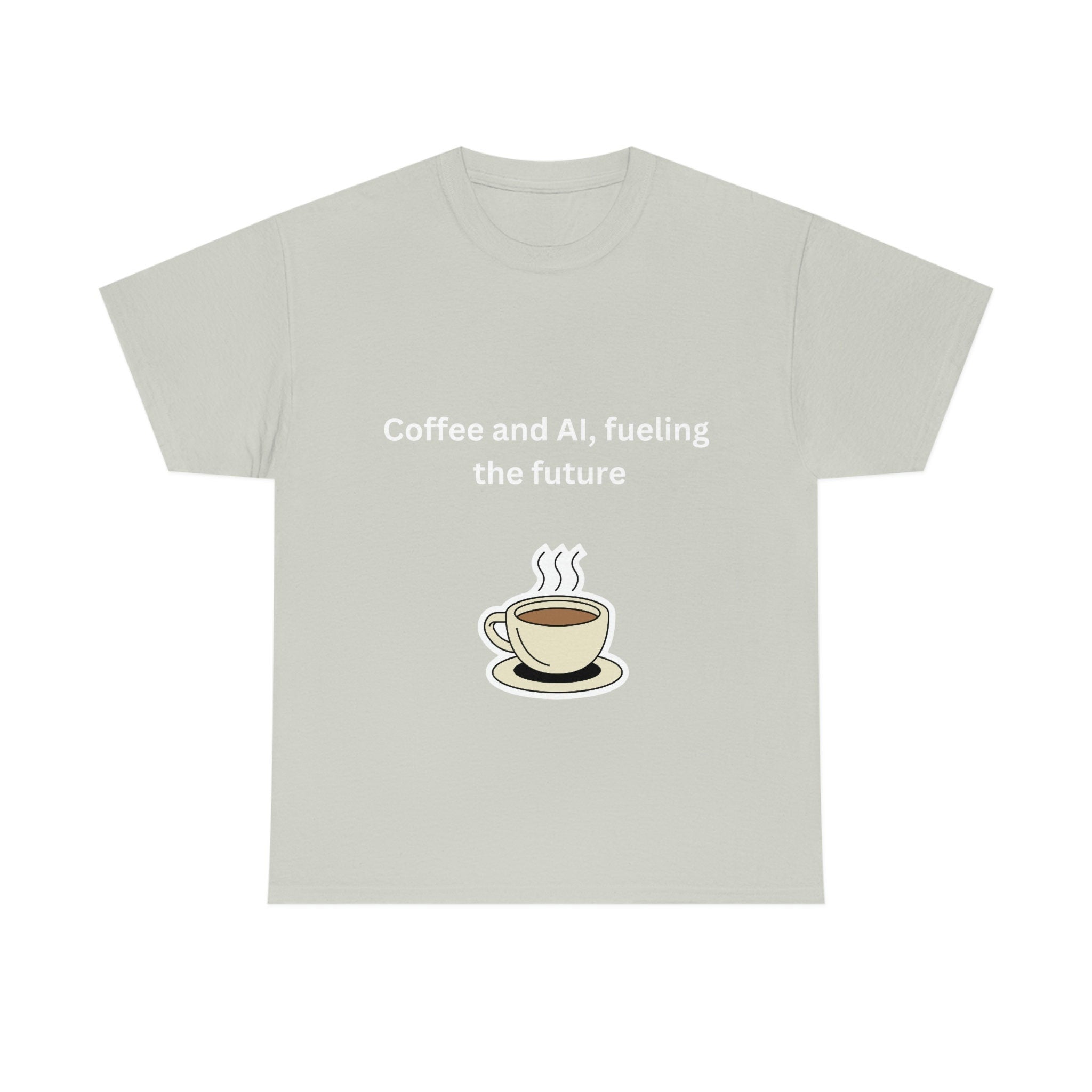 Coffee and AI, Fuelling the Future Unisex Heavy Cotton Tee,novelty tee