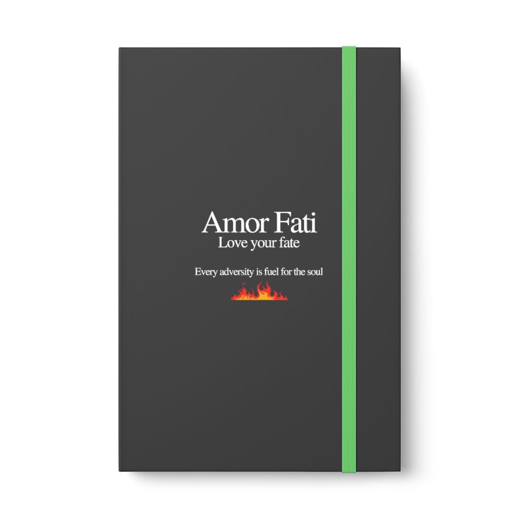 Amor Fati Stoic Color Contrast Notebook - Ruled. Marcus Aurelius