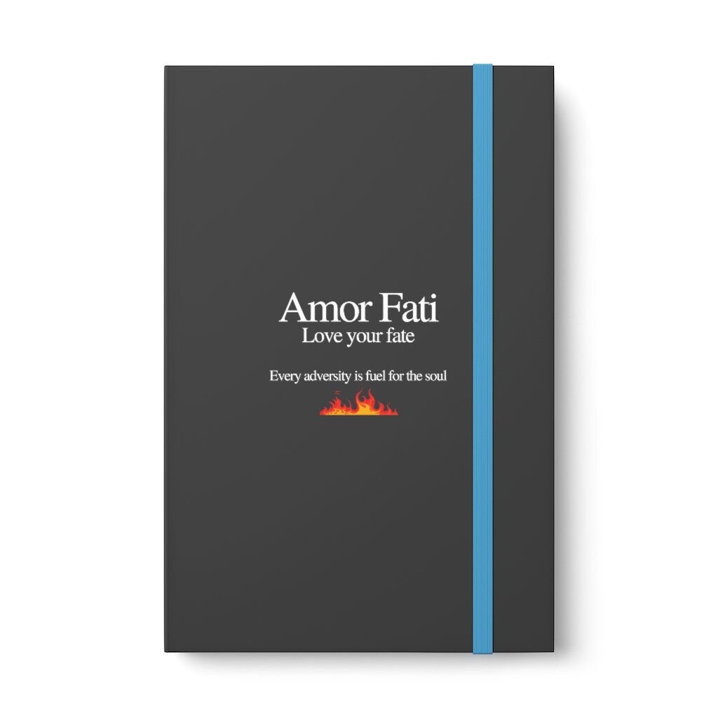 Amor Fati Stoic Color Contrast Notebook - Ruled. Marcus Aurelius