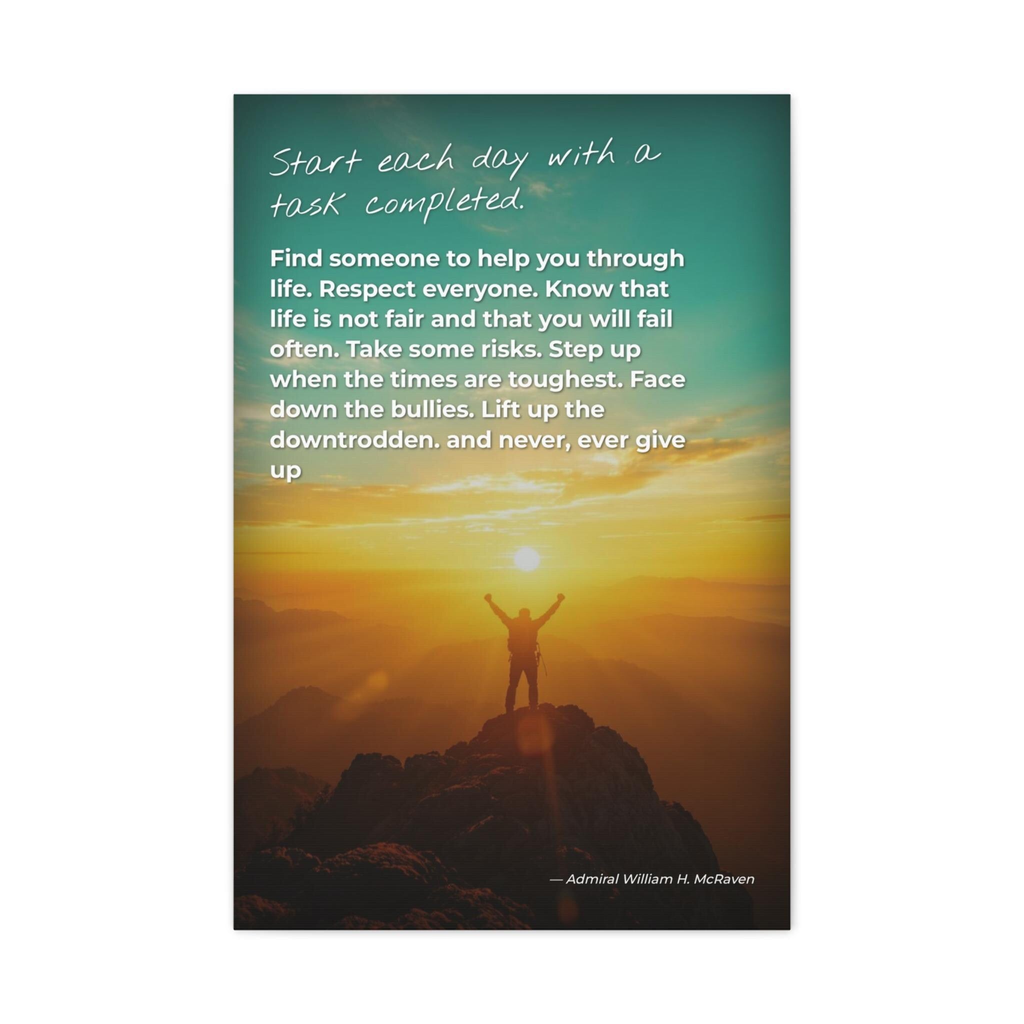 Navy Seal quote,Inspirational Wall Art Canvas Print, Motivational Home Decor, Uplifting Quote, Living Room Art, Gift for Friends
